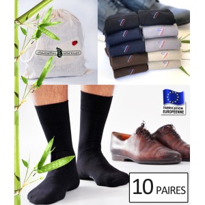 lot de chaussette en bambou noir