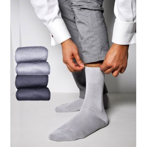 Chaussettes maison doublées Zwart/ blanc / chaussettes pour homme - Taille  42-47 