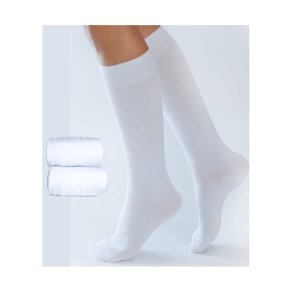 Chaussettes blanches en coton biologique Made in France