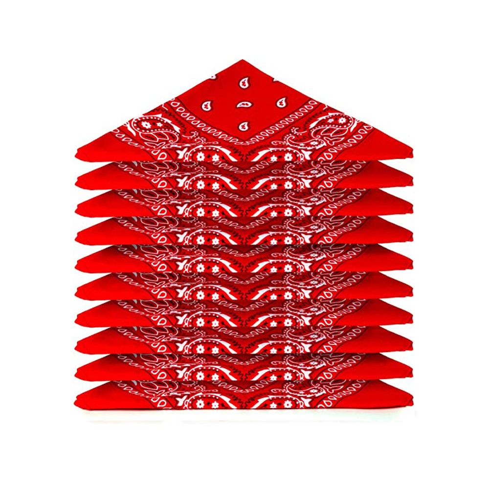 Bandana rouge - 100% coton, made in USA - Achat en ligne.