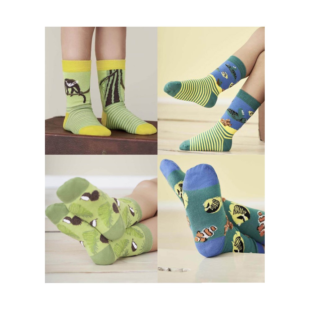 Chaussette Enfant Fille en Coton Socquettes avec Modèle Animal