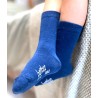 chaussette en bambou bleu pour enfant