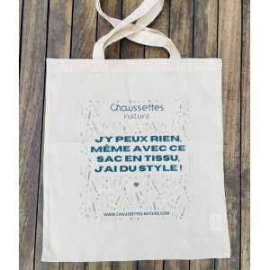 sac en coton réutilisables chaussettes nature