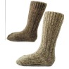 chaussettes epaisse en laine alpaga chiné beige