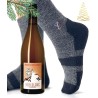 coffret de chaussettes + bouteille de vin. idee cadeau noel