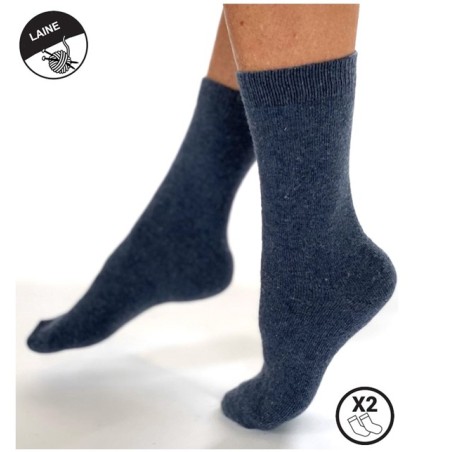 Chaussettes Unies Femme Cachemire et Soie