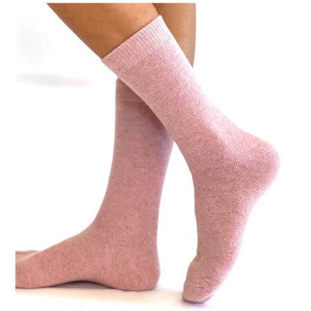 Chaussettes Unies Femme Cachemire et Soie