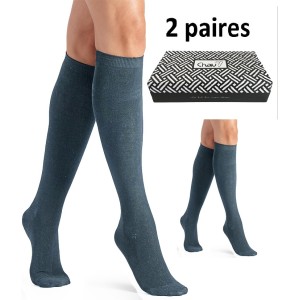 Chaussettes Femme mi-bas Hautes en Cachemire et Soie