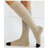 2 paires de chaussettes hautes unies en angora pour femme