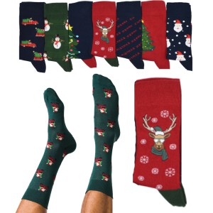 chaussettes noel pour homme renne sapin d enoel bonhomme de neige idee  cadeau