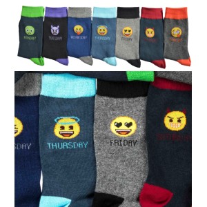 chaussettes enfant en coton smiley emoji