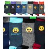 chaussettes en coton emoji smiley