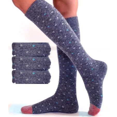 Chaussettes hautes en laine angora