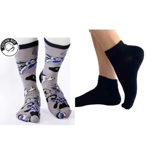 2 paires chaussettes pouce séparé coton bio et bambou