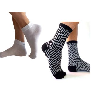 2 paires chaussettes pouce séparé coton bio et bambou