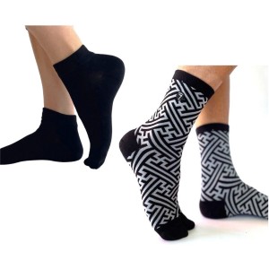 2 paires chaussettes pouce séparé coton bio et bambou