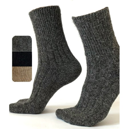 chaussettes femme et homme laine non comprimante confort chaude douce