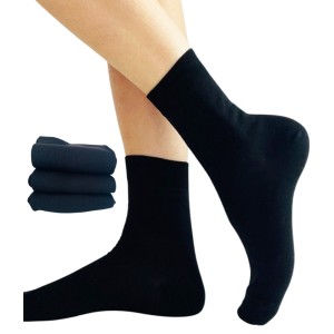 chaussettes fil ecosse femme maille lisse noires bio coton